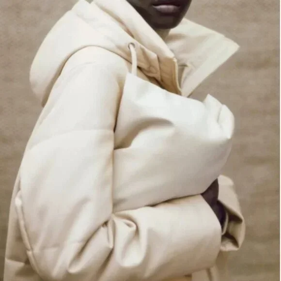 ZARA FAUX LEATHER PUFFER COAT NWT - Picture 6 of 10